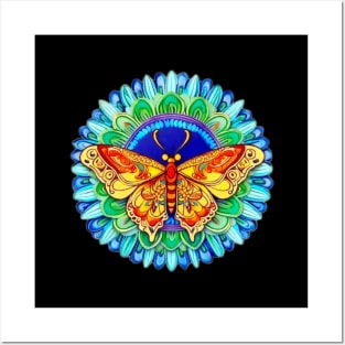 Butterfly Art - Vibrant Geometric Posters and Art